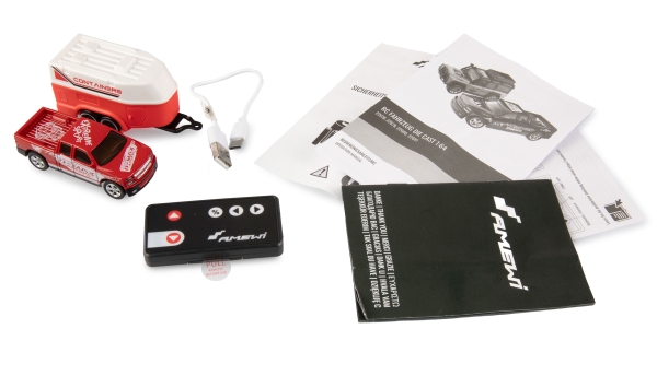 22681 RC PICKUP DIE CAST mit Pferdeanhänger 1:64 RTR rot